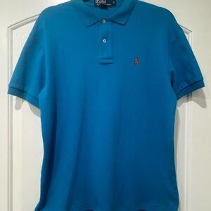 Ralph Lauren Shirt Polo small Men’s Short Sleeve Blue 100% Cotton